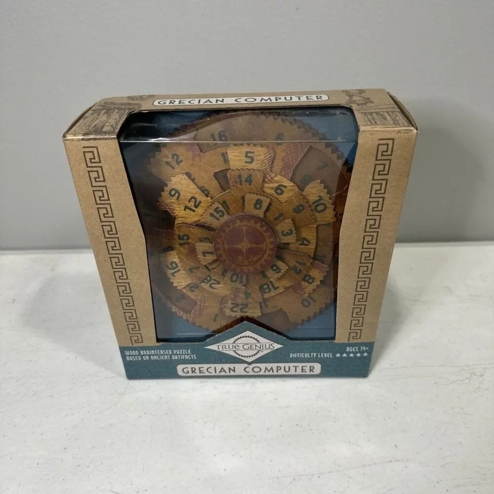 The Happy Puzzle Company True Genius Grecian Computer Wood Brain Teaser Puzz